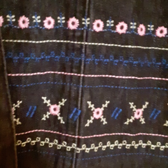 Denim&Co. Large denim embroidered coat womens nice - Picture 3 of 4